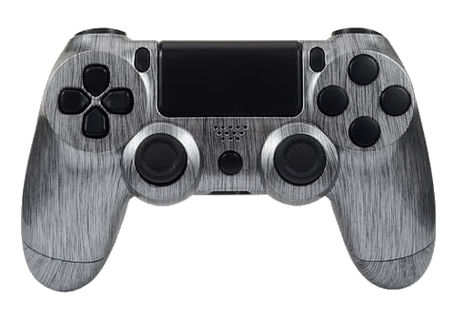 PS4 Geborsteld staal custom controller case